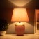 Table lamp "Success" 1he14 40W pink 22x22x33cm