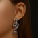 Earrings Metal "Snake" Fixed desire, color silver