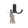 Furniture tundra hook TKD024 Light, two -rod, black