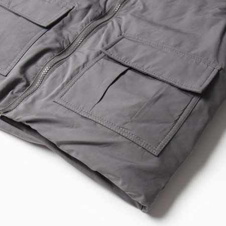Warm vest for boys, gray color, height 104-110 cm-3
