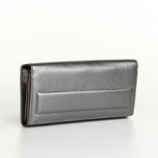 Women's wallet on magnets, silver color