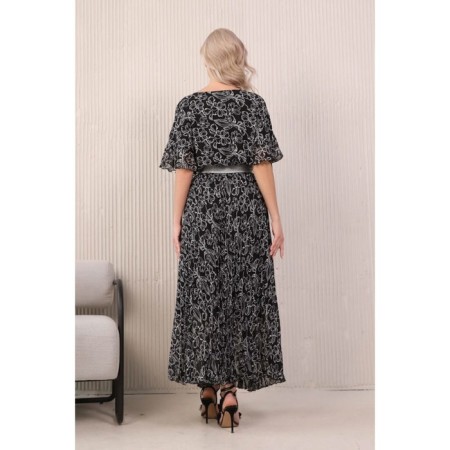 Female dress, size 46, black color-7
