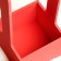 Kashpo - wooden box 13.5x13.5x30 cm, red