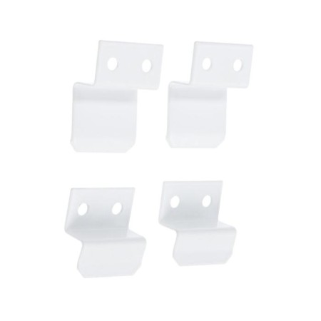 Mounting Z-shaped tundra, 2 top + 2 bottom, white
