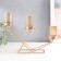 Summary metal, glass for 3 candles "branches with leaves. Geometry" D-5 cm gold 35x8x26 cm 94487