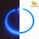 Collar - backlight ring, charging from USB, up to 70 cm, 3 glow modes, blue