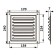 Ventilation grate Zein luxury RM1724Z, 170 x 240 mm, with a grid, metal, gold