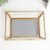 Standing interior glass with a mirror rectangular "wave" 4x16x21 cm