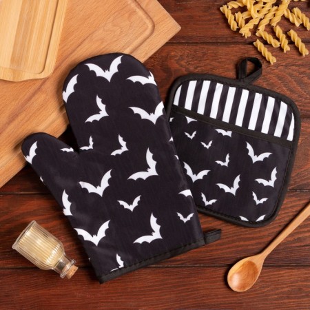 Kitchen set (2 items) of the “Night” share, a grade 17x17 cm, mittens 26x16 cm, 100% p/e