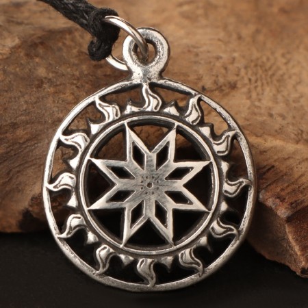 Amulet "Alatyr", metal pudter, art casting, d = 2 cm-1