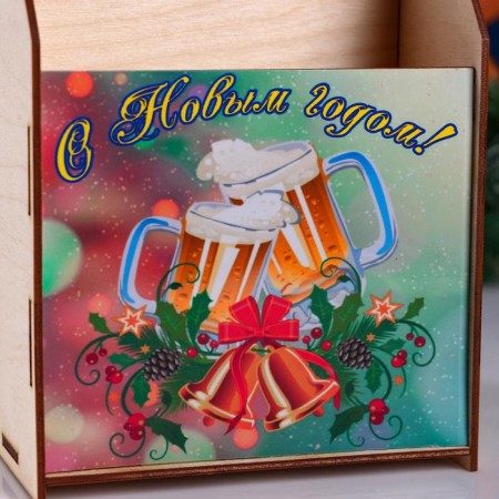Box for beer "Happy New Year!" Beer mugs-3