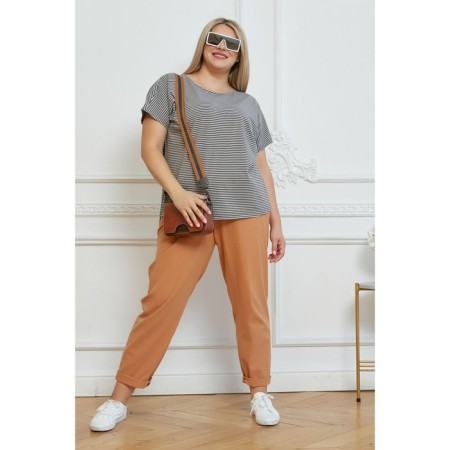 Women's T -shirt, size 68, khaki color-1