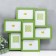 Photo frame plastic in 7 photos "Kruzo", col. green
