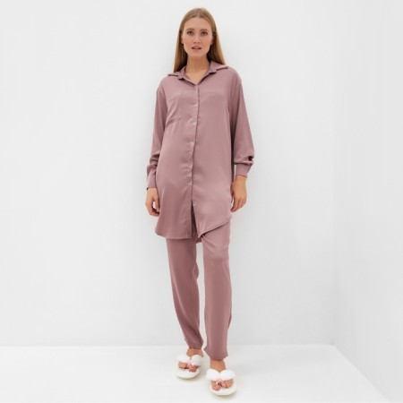 Kit (shirt, trousers) female minku: Light touch color dark pink, river 48