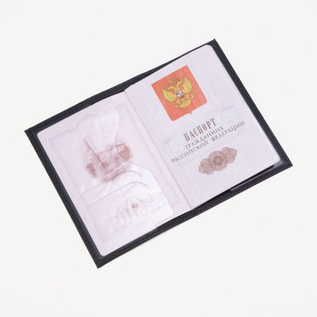 Cover for passport, black color-4