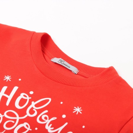New Year. Pajama nursery (longshit/pants), red color, height 104 cm-1