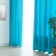 Curtain curtain "Ethel" width 200 cm, height 250 cm, turquoise color, matte