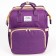 Bag backpack for mom and baby with a changing rug, purple color