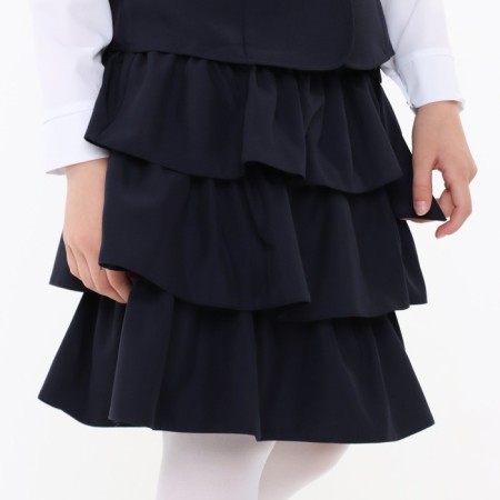 School suit for girls, dark blue color, height 140 cm-6