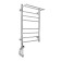 Domoterm electric heated towel rail "Medea" P8, 500x800 mm, with a shelf, left, chrome