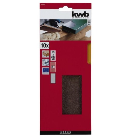 Grinding sheet KWB, 93x230 mm, K60, aluminum oxide-1