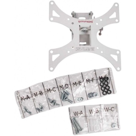 ARM Media LCD-301, up to 30 kg, 15-37 ", wall-mounted, turn and slope, white-7