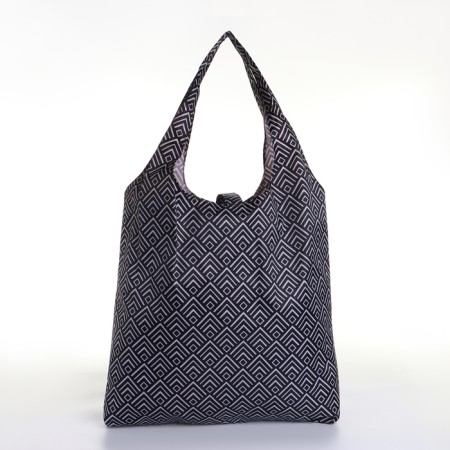 Permanent bag on the button, folding, black color-1