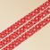 Decorative repression tape "White snowflakes", red, 2 cm × 5 m
