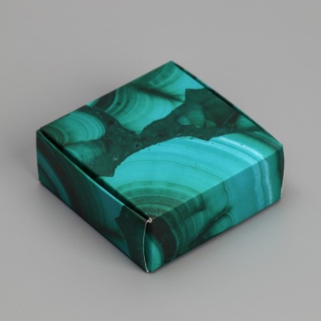 Box for jewelry, packaging, “malachite”, 7.5 x 7.5 x 3 cm-1