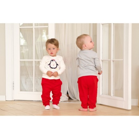 Set: jumper and pants crumb I am "New Year's animals", height 80-86 cm, red/white color-4