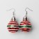 Earrings "New Year" Christmas tree balls, shine, red-green color in silver