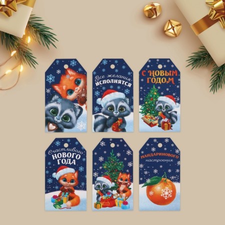 Schildik decorative in the “Gift for you” set, 6 pcs, 17 x 15 cm, New Year-1