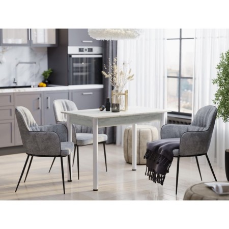 Dining table CO-3, 904 x 740 x 604, oak craft white-1