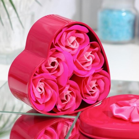 Soap roses, three -color, set of 6 pcs.-2