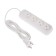 Extension cord Luazon Lighting Eco, 4 sockets, 5 m, 10 A, 2200 W, PVS 2x0.75 mm2, without salary, white
