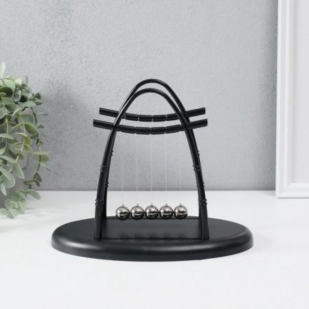 Pendulum "Technic balls" Bamboo black 18x22.5x14 cm-2
