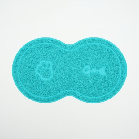2-in-1 rug for a bowl/animal toilet two circles, 47 x 26 cm, turquoise-2