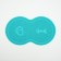 2-in-1 rug for a bowl/animal toilet two circles, 47 x 26 cm, turquoise
