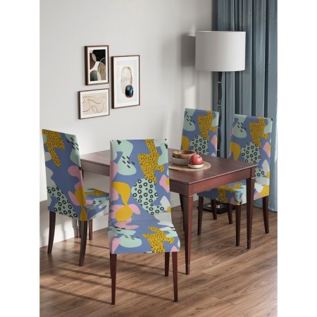 Case for the chair "Multi -colored animals", decorative, velor-3