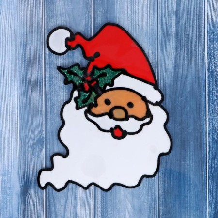 Santa Claus in a cap with an ox -faced glass 10.5x14 cm