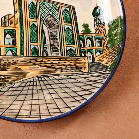 Largan Rishtan ceramics "Tashkent City", 32 cm-3