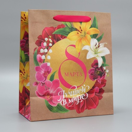 Package Gift Craft Vertical, Packaging, “Since March 8!”, Ml 27 x 23 x 11.5 cm-2