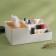 Organizer for storage "Bamboo", 7 sections, 26.7 × 10 × 17 cm, white/brown color