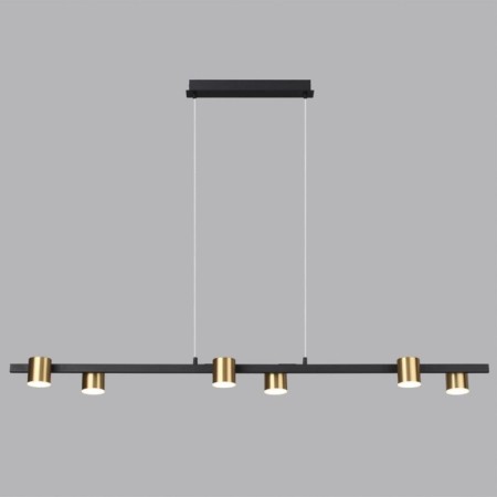 Lumber Lumion lamp. FLINT, 40W, LED, 1400x155 mm, black color, brass