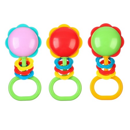Rattle "Flower", color mix, Aelita-5