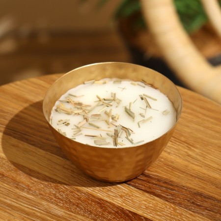 Ароматическая свеча в чаше 200 гр, парафин, lemongrass-1