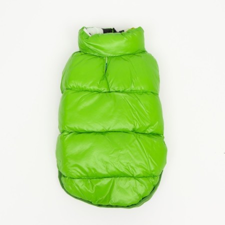 Dog jacket two -sided with print, size 10 (ds 23 cm, OG 34 cm, Osh 24 cm), green-9