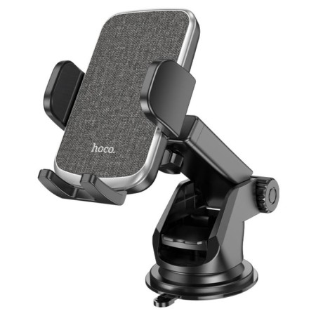 Hoco CA95 Automobile Holder, for 4.5-6.7 inches, 55-95 mm clamp, suction cup, black
