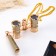 Theater binoculars, telescopic pen, chain, golden