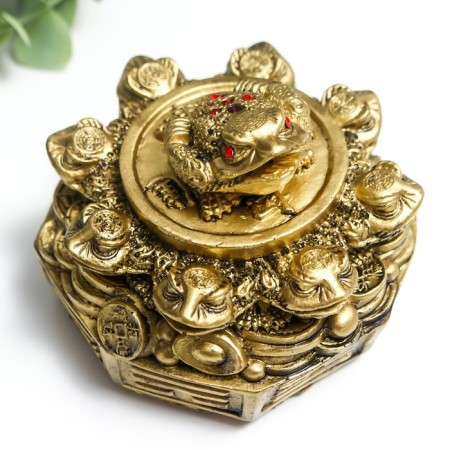 NECSK Polystone for bronze "Toads on the toads around" 7.5x9.2x9.2 cm-5
